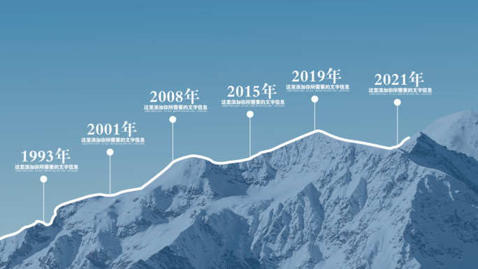 山峰简洁企业向上发展时间线