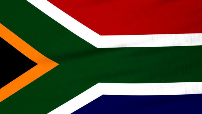 南非国旗场景旗飞扬飘扬