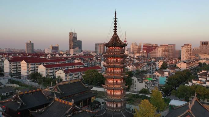 上海松江西林禅寺航拍