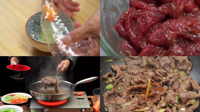 特色中餐西芹炒牛肉制作过程