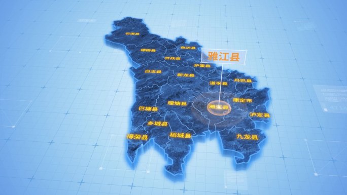 四川甘孜藏族自治州雅江县三维科技地图
