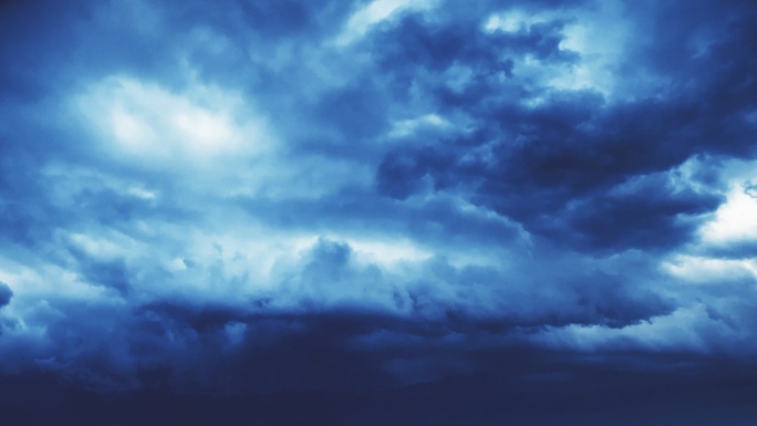 【HD天空】阴雨蓝色云烟水墨云层阴天阴云