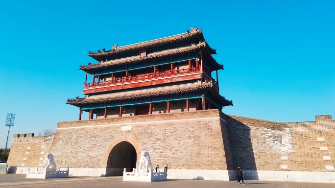 北京 永定门 古建筑 城墙 城楼 延时