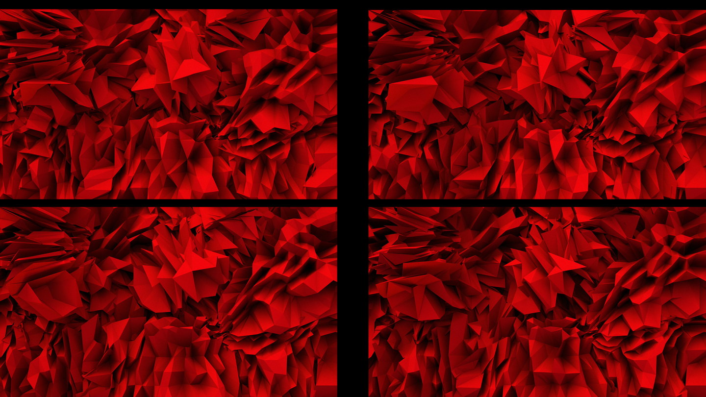 【4K时尚背景】红色几何空间折角视觉炫酷