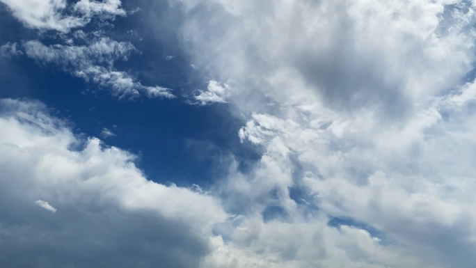 【HD天空】蓝天白云仙境缓慢云烟棉絮云层