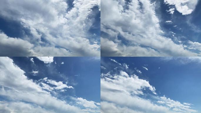 【HD天空】蓝天白云仙境缓慢云烟棉絮云层