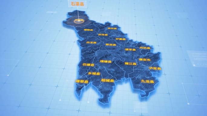 四川甘孜藏族自治州石渠县三维科技地图