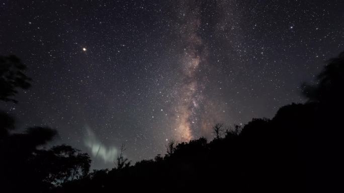 夏季星空银河延时摄影4K素材