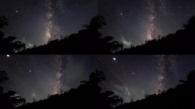夏季星空银河延时摄影4K素材