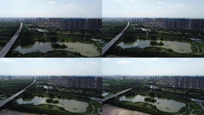 陕西咸阳高新区产业园航拍咸阳宣传片素材