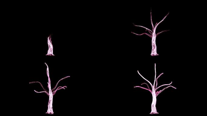 全息科技粒子树攀爬生长4-alpha通道