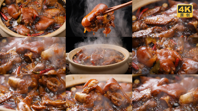 砂锅制作卤菜猪蹄猪手鸡爪传统美食