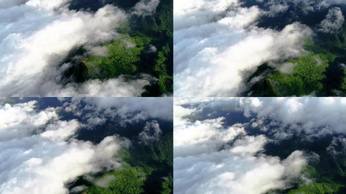 4K广东河源缺牙山云海和风力发电机