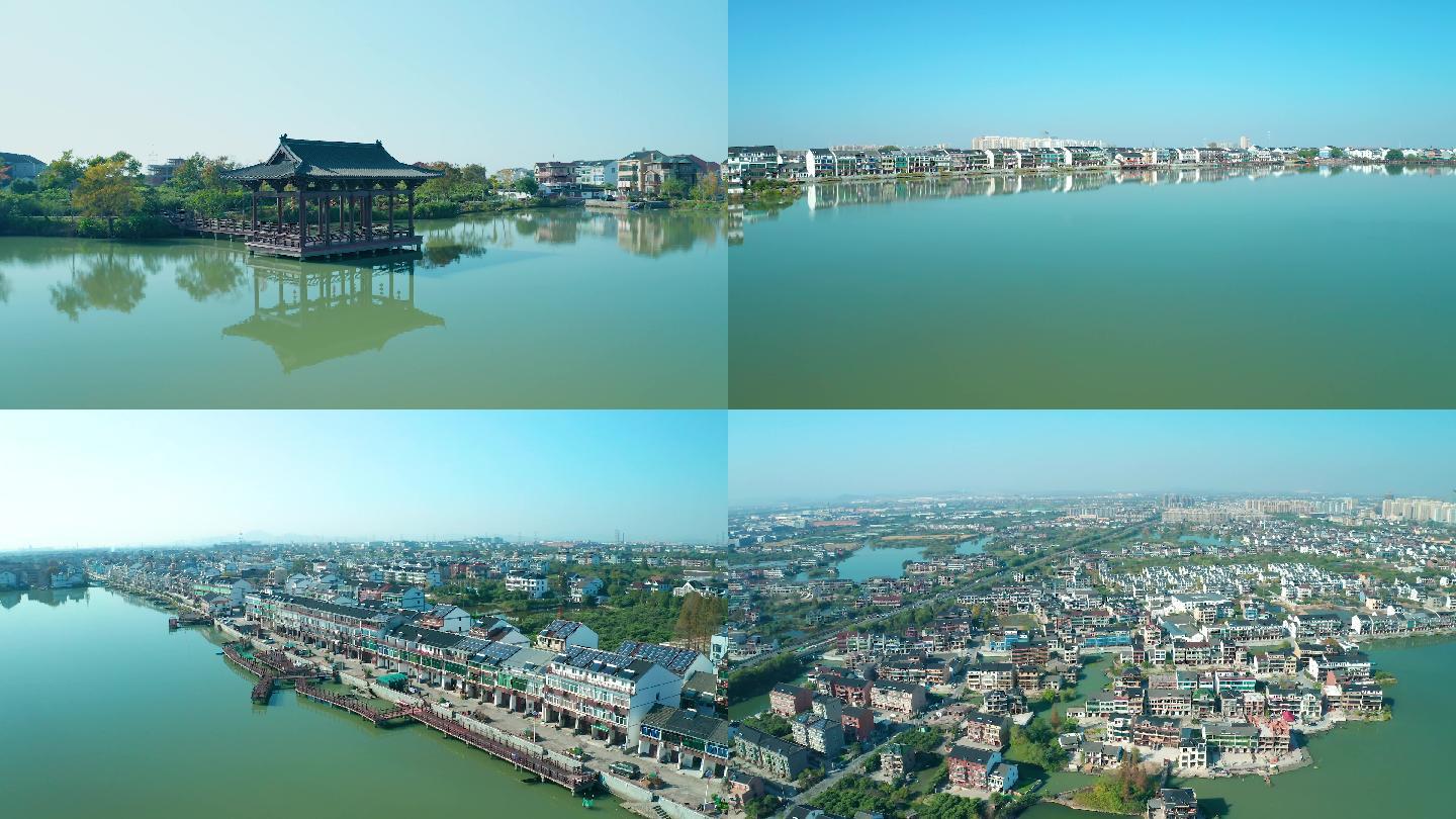杭州丁山湖和丁山河村航拍