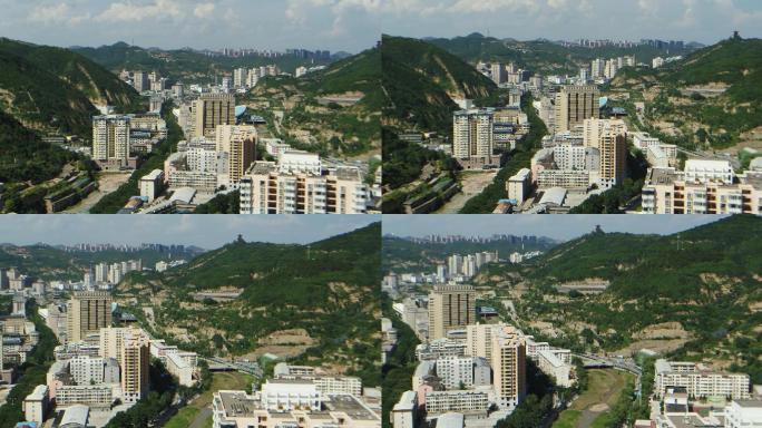 延安城市风光航拍4K悟2X7延安宣传片