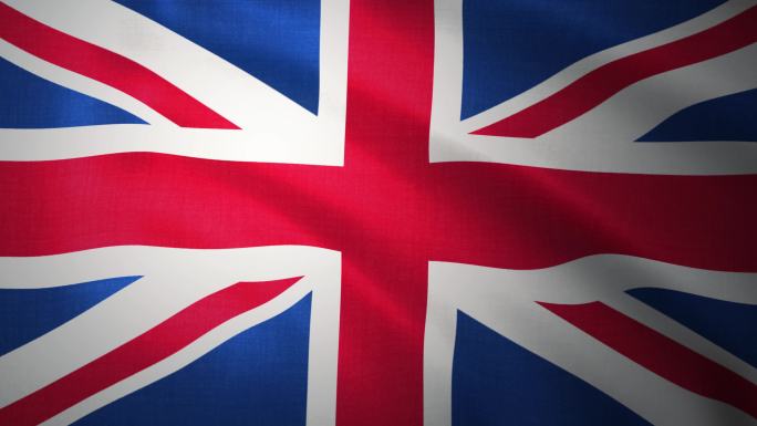 英国国旗飘扬旗子