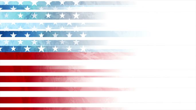 美国国旗抽象运动动画背景