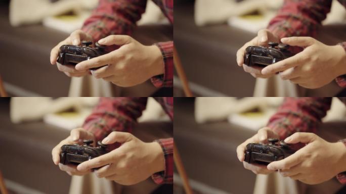 【8K正版素材】家庭温馨娱乐游戏机近景