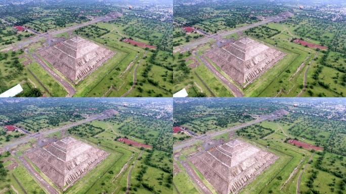 墨西哥特奥提瓦坎金字塔鸟瞰图