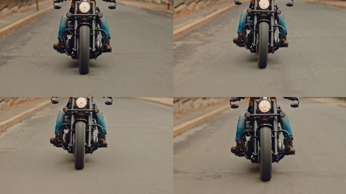 摩托车在路上行驶宣传片视频素材广告