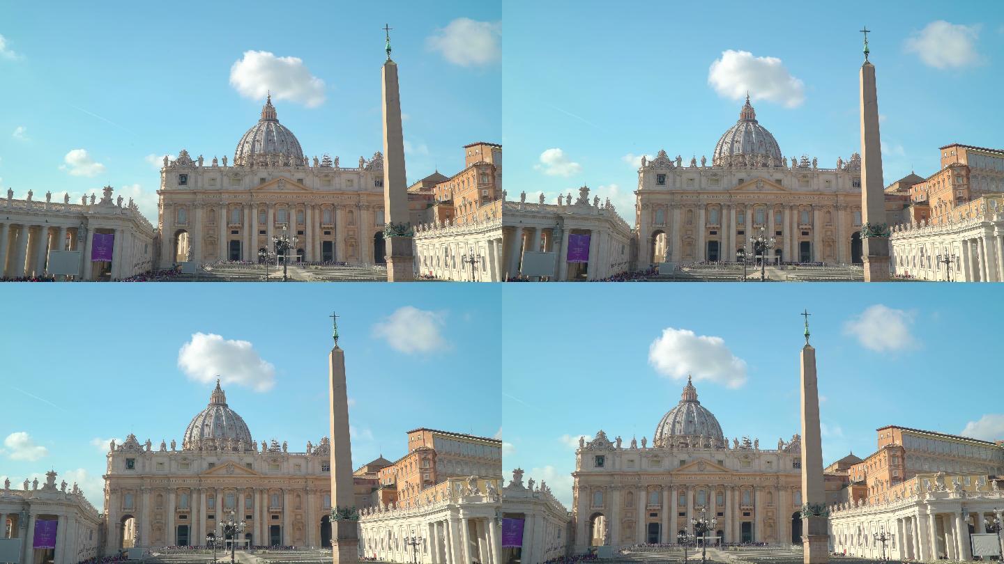 意大利梵蒂冈圣彼得大教堂全景图