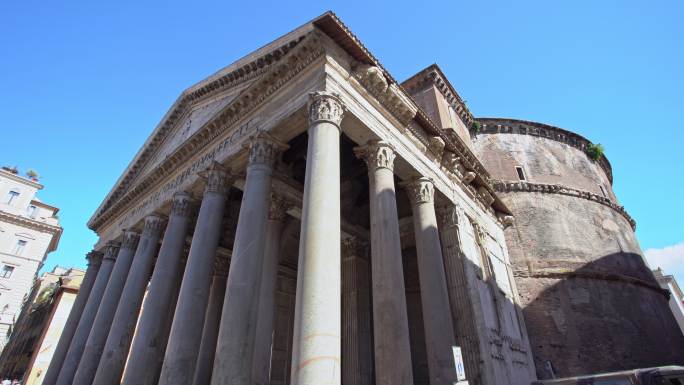 参观罗马万神殿城市城市广场城市街道