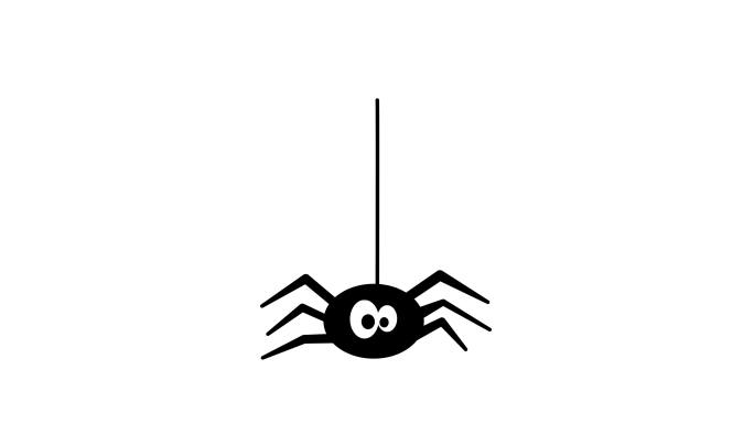 卡通风格的蜘蛛带通道搞笑蜘蛛动画