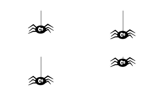 卡通风格的蜘蛛带通道搞笑蜘蛛动画