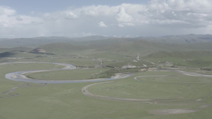 红原草原月亮湾湿地