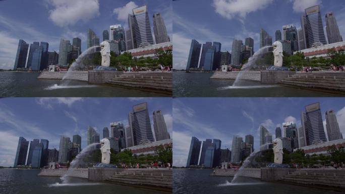 新加坡鱼尾狮公园和滨海湾金沙酒店
