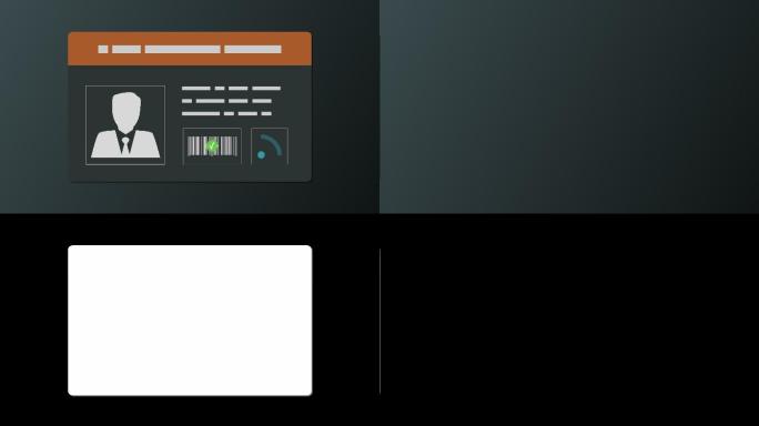 员工徽章和安全职工工牌动画员工身份证扫码