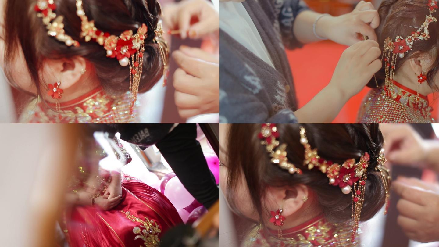中式新娘做造型