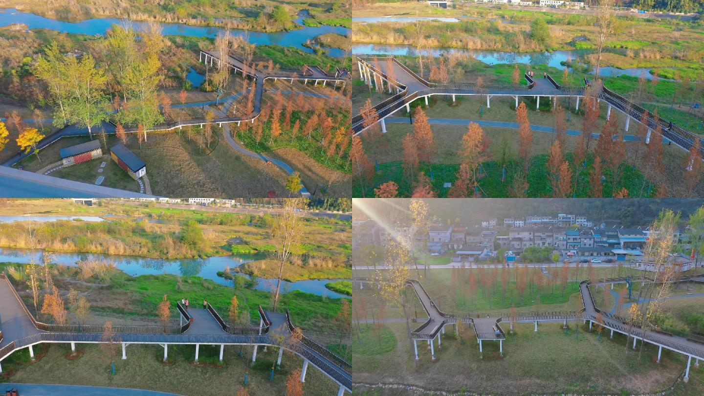 长江一级支流黄柏河湿地公园秋色如画