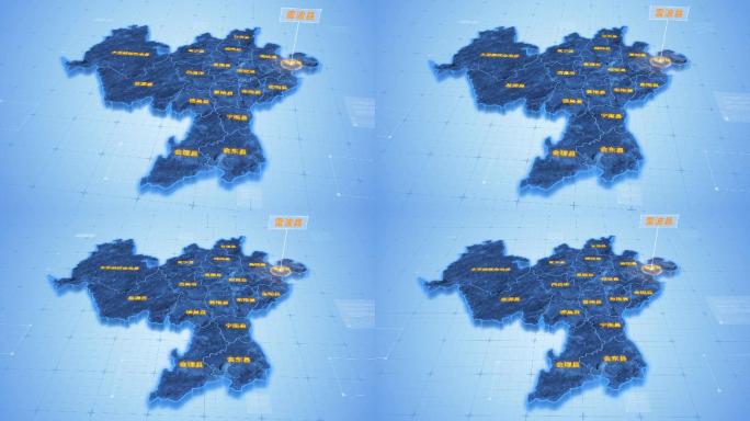 四川凉山彝族自治州雷波县三维科技感地图