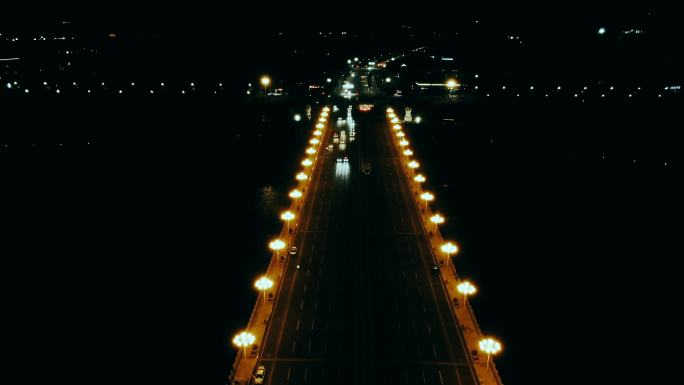 航怕临汾锣鼓大桥夜景