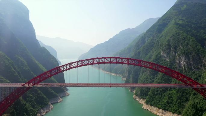 三峡 长江 宜昌 桥 船 航拍 美景