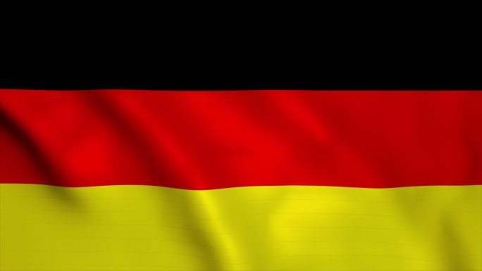 德国国旗德旗子飘动