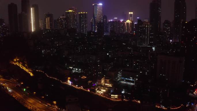 重庆天灯巷山城巷夜景