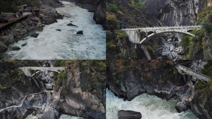 香格里拉虎跳峡的壮观景象