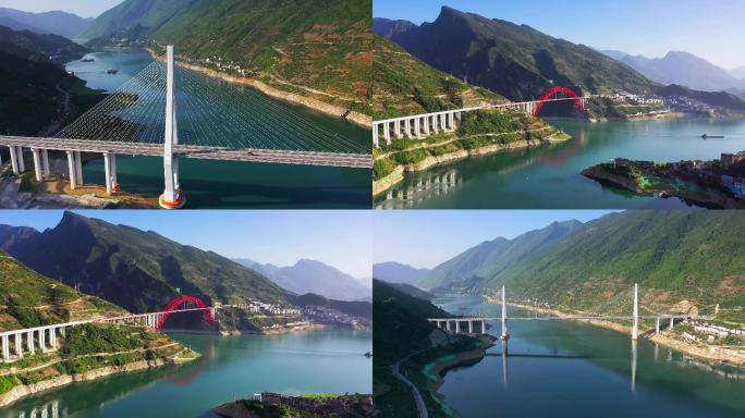 桥 河流 长江 三峡 宜昌 船 航拍