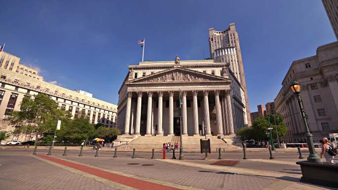 美国法院大楼城市素材航拍美国视频旅游宣传
