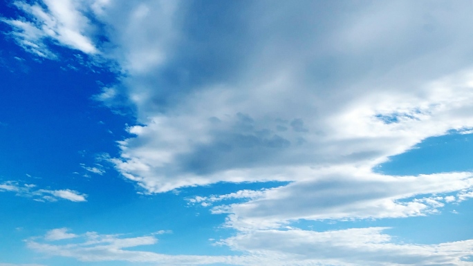 【HD天空】蓝天白云缓慢云动大片云层晴空
