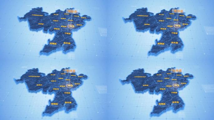 四川凉山彝族自治州布拖县三维科技感地图