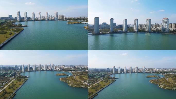 上海市闵行区兰香湖航拍全景4K超清晰