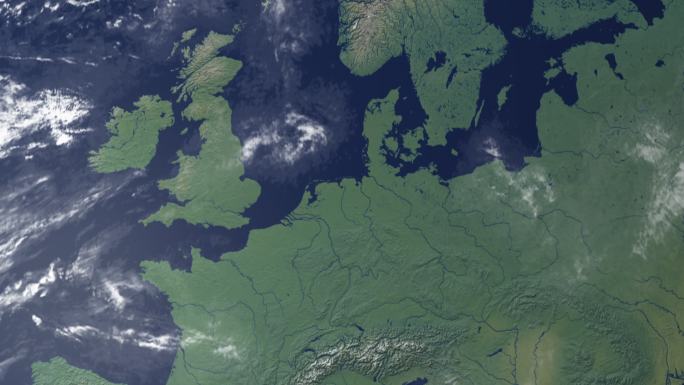 地球上的英国变成带有复制空间的红色图形
