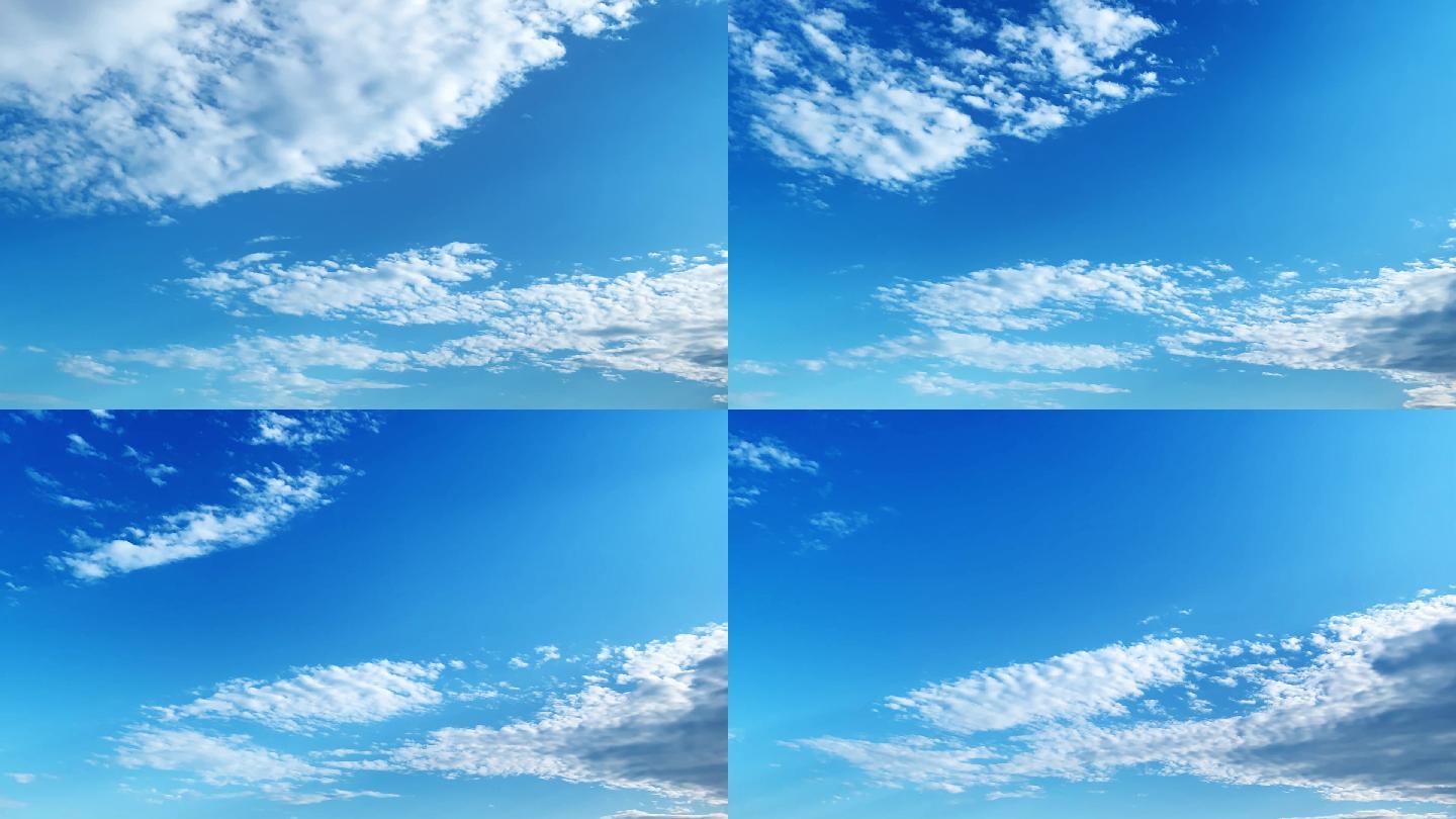 【HD天空】蓝天白云高积云盖大片风吹云动