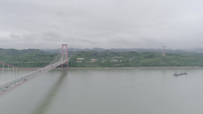航拍长江大桥
