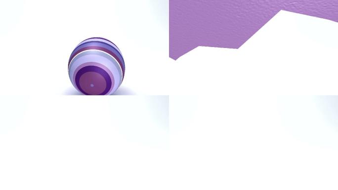 紫色复活节彩蛋3D卡通破裂滚动