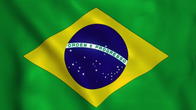 巴西国旗3D动态展示外国国旗巴西