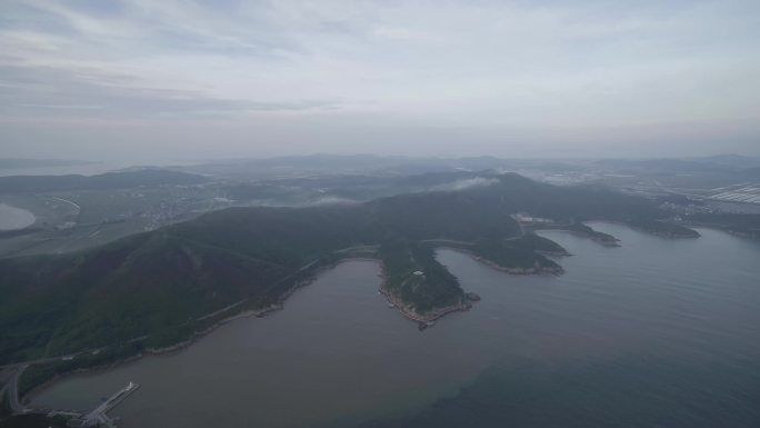 舟山市岱山海岬公园清晨4k-log航拍